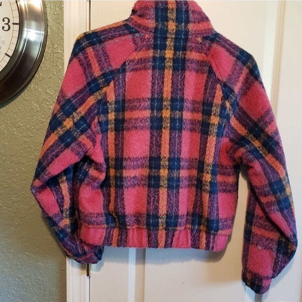 New American Eagle Outfitters‎ faux fur, plaid, lined. Teddy jacket size XS - Picture 2 of 7